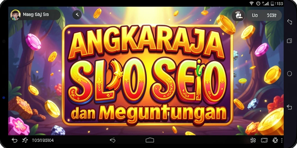Gameplay menarik dari ANGKARAJA dengan gulungan berputar dan tema seru.
