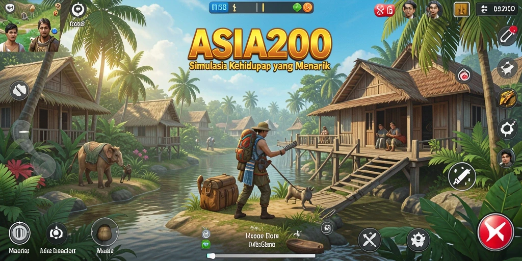 Screenshot utama ASIA200 menampilkan gameplay simulasi yang menyenangkan.