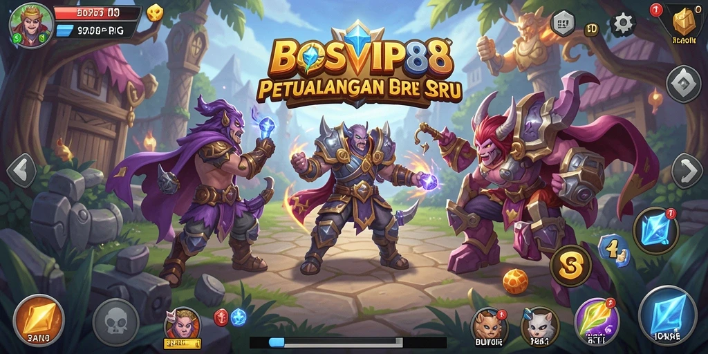Tangkapan layar gameplay khas dari BOSVIP88 dalam dunia RPG yang menakjubkan.