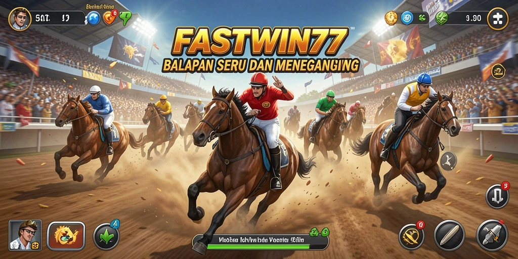 Tampilan gameplay <strong>FASTWIN77</strong> yang menegangkan dengan mobil melaju cepat.