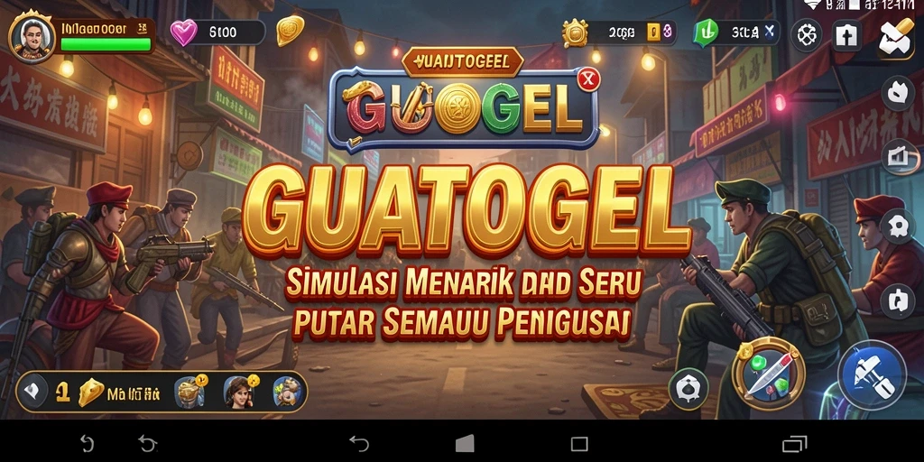 Tampilan gameplay GUATOGEL dengan berbagai fitur menarik dan antarmuka interaktif.