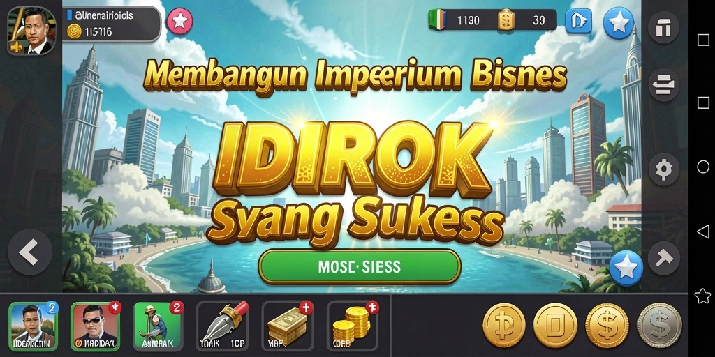 Tampilan grafis menarik dari gameplay Tycoon IDROK.