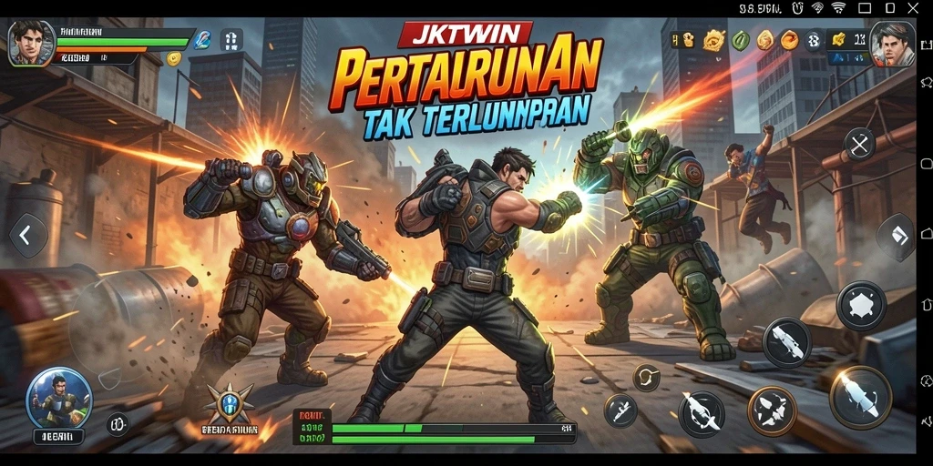 Tampilan seru dari gameplay <strong>JKTWIN</strong> yang penuh aksi dan strategi.