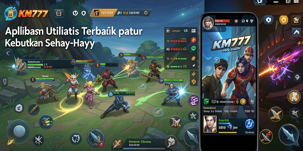 Tampilan aplikasi KM777 yang sederhana dan fungsional.
