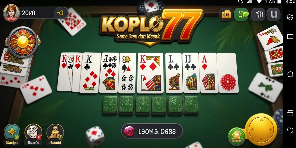Screenshot gameplay KOPLO77 yang menunjukkan momen seru bermain Domino.