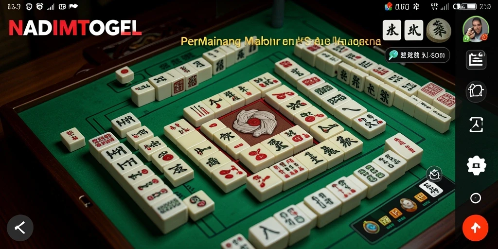 Tampilan gameplay seru dari NADIMTOGEL yang menantang pemain Mahjong.