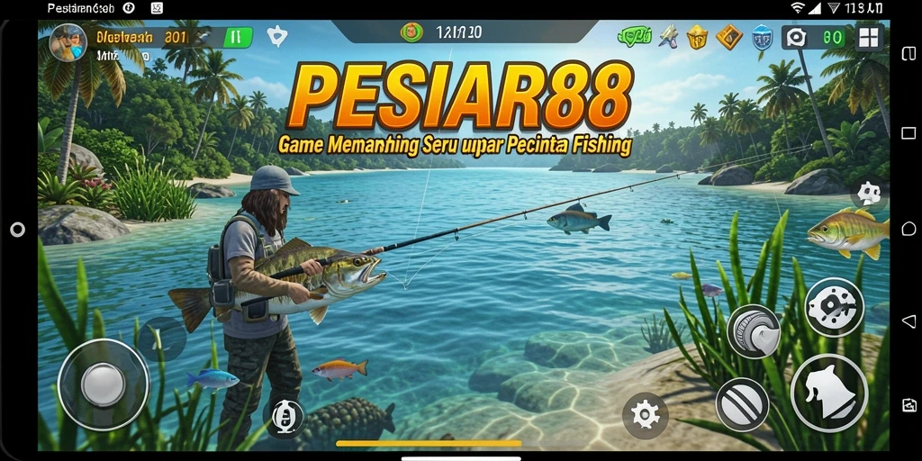 Tampilan gameplay PESIAR88 dengan aksi memancing yang seru.