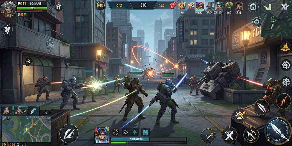 Tampilan gameplay PG11 yang mendebarkan dan strategis.