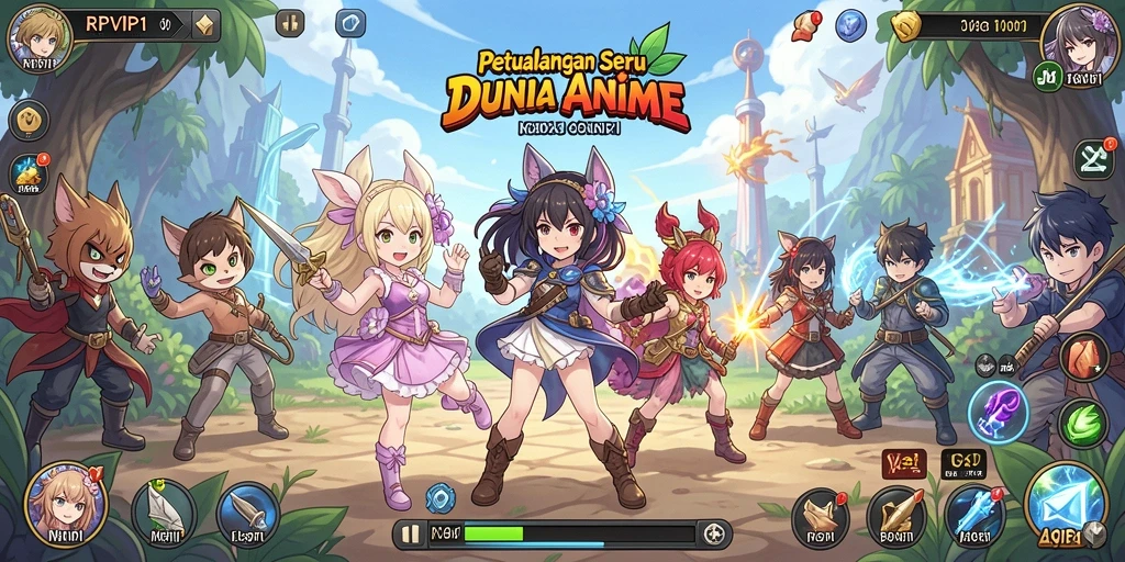 Tampilan dinamis dari gameplay RPVIP1 yang penuh aksi.