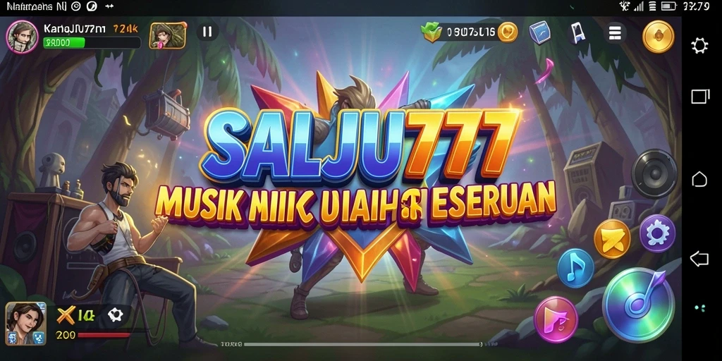 Tangkapan layar menunjukkan permainan musik yang interaktif dan seru.