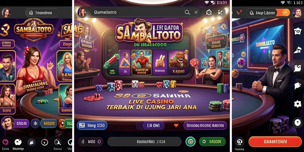 Tampilan gameplay Live Casino yang menegangkan di SAMBALTOTO.