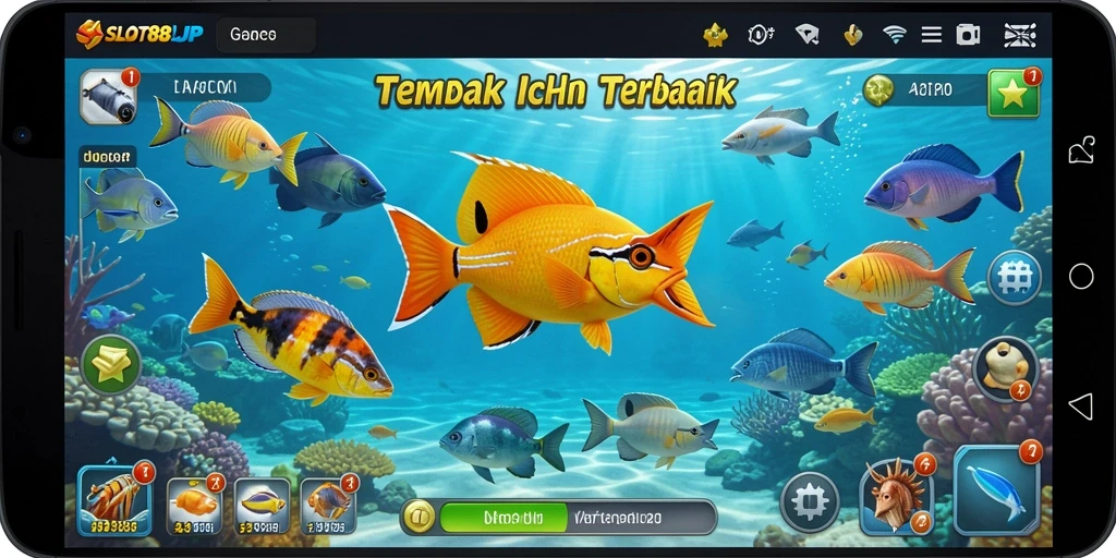 Gameplay SLOT88JP menampilkan aksi menembak ikan yang seru.