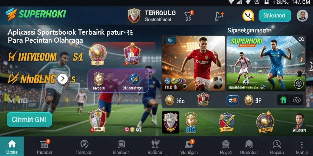 Tampilan antarmuka SUPERHOKI yang modern dan intuitif saat bermain.