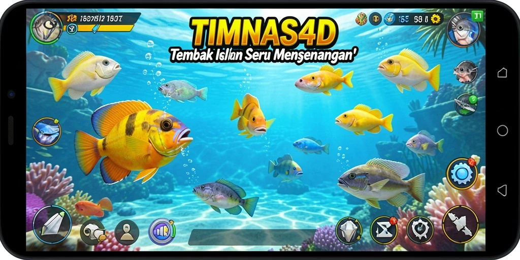 Gameplay seru menembak ikan di TIMNAS4D.
