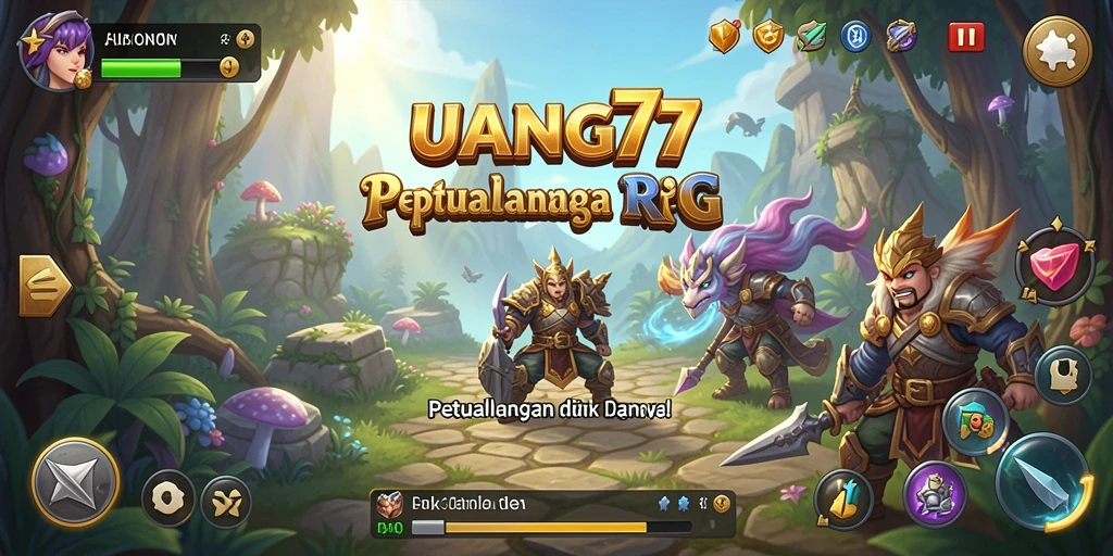 Tampilan gameplay RPG UANG77 dengan petualangan yang mendebarkan.